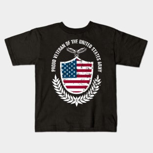 Proud Veteran Of The United States Army Kids T-Shirt